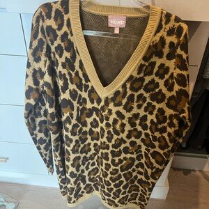 Show me your mumu -Hartford Sweater Dress ~ Leopard Knit: size s - never worn